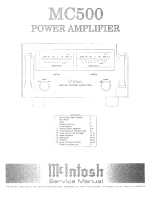 McIntosh MC-500 - Service manual